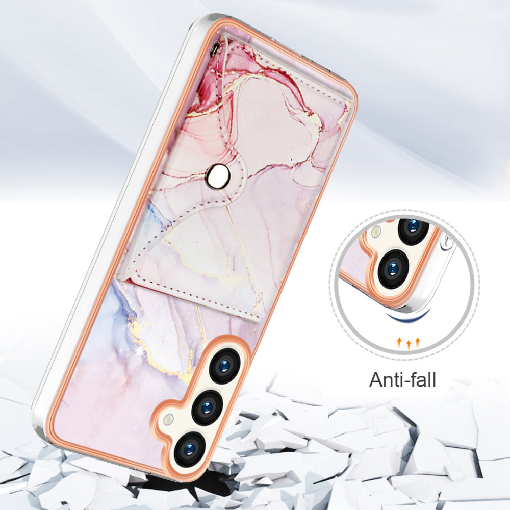 YB Leather Coating Series-9 for Samsung Galaxy S24+ Case Leather+TPU Card Slots IMD Phone Cover YB Leather Coating Series-9 for Samsung Galaxy S24+ Case Leather+TPU Card Slots IMD Phone Cover